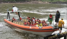 Boat tour of Iguazu Falls