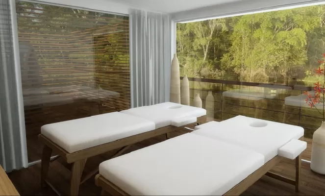 Massage room on the Zafiro