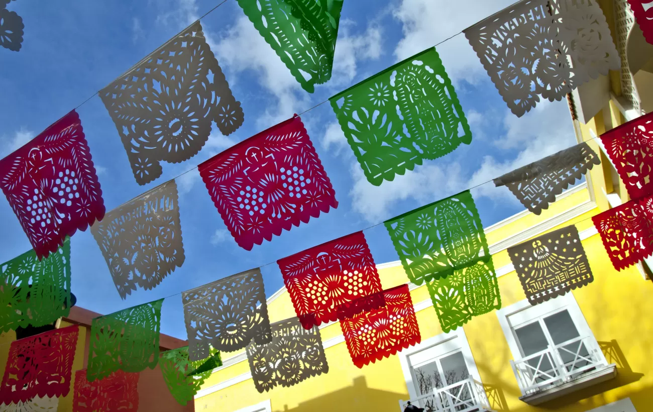 Celebratory flags in Mexico