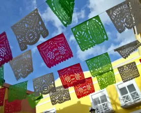 Celebratory flags in Mexico