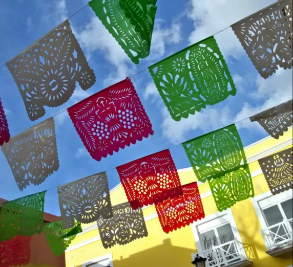 Celebratory flags in Mexico