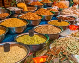 Grains and Spices at the market