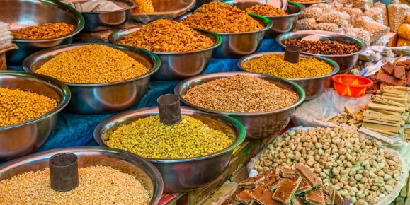 Grains and Spices at the market