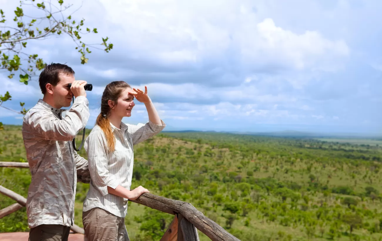 Taking in the view on a safari vacation