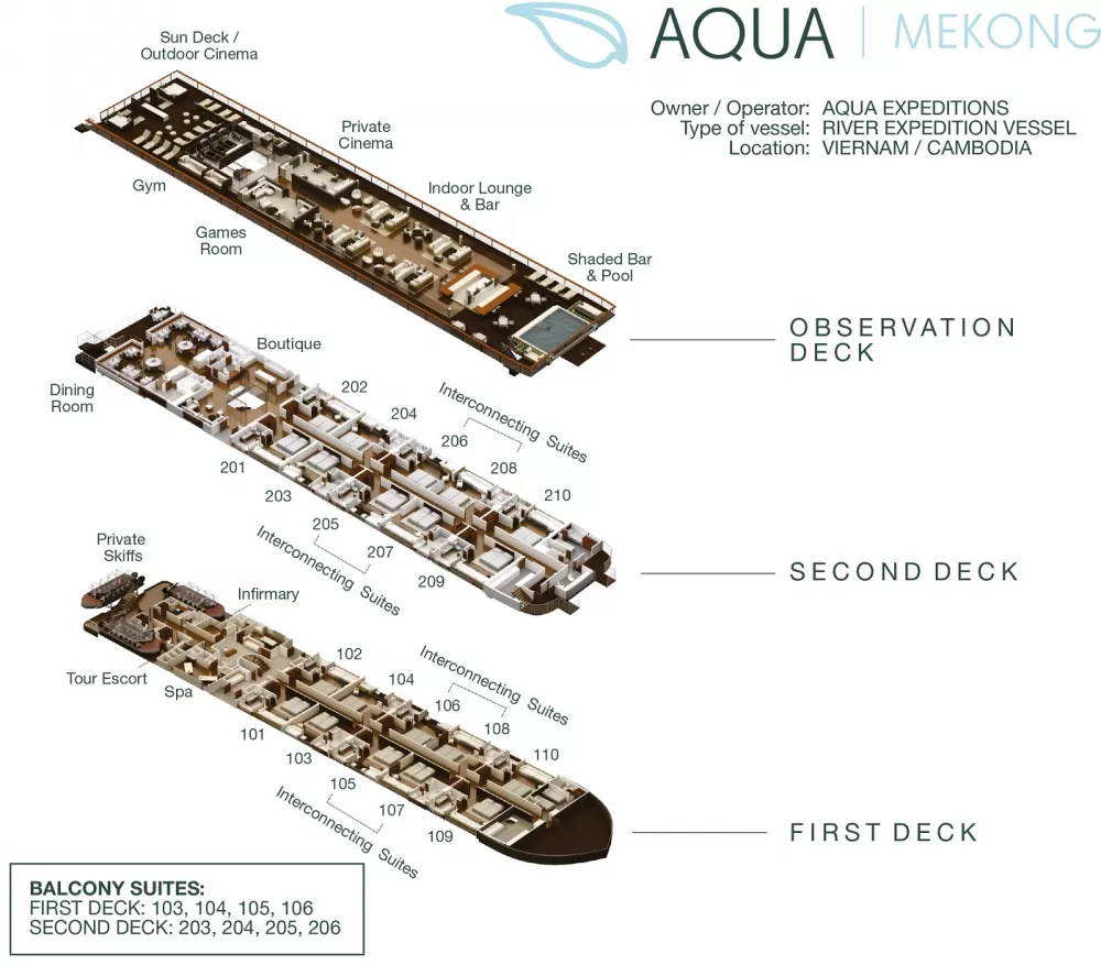Aqua Mekong Deck Plan