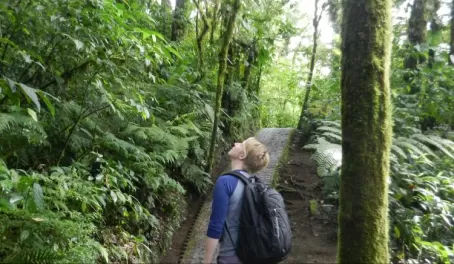Laura in awe of the cloud forest