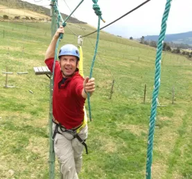 Kevin at Ropes Course at El Porvenir