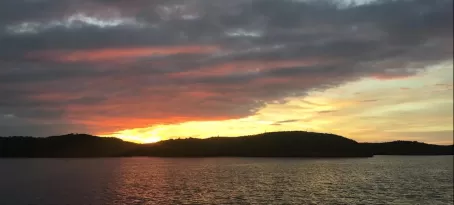 Sunset over Hatchet Bay
