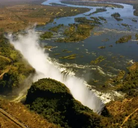 Aerial view of Victoria Falls