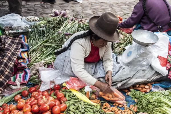 Peruvian vegetable market