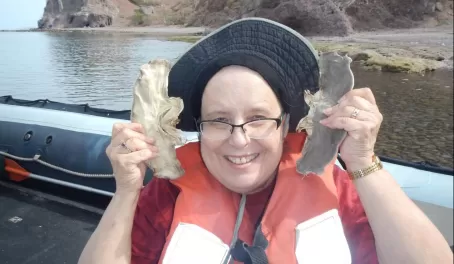Nana showing off ocean finds